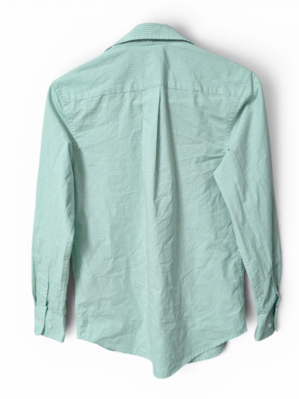 Ralph Lauren Light Green Gingham Checker Signature Logo Button Down Shirt - Picture 4 of 8